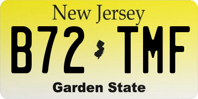 NJ license plate B72TMF
