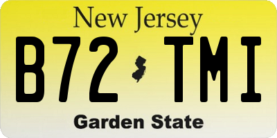 NJ license plate B72TMI