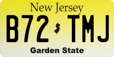 NJ license plate B72TMJ