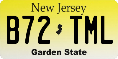 NJ license plate B72TML