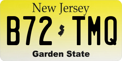 NJ license plate B72TMQ