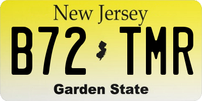 NJ license plate B72TMR
