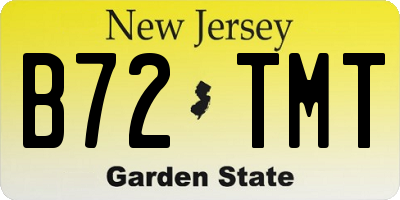 NJ license plate B72TMT