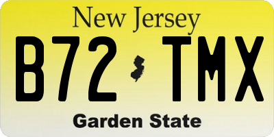 NJ license plate B72TMX