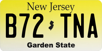 NJ license plate B72TNA