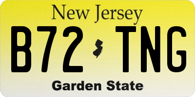 NJ license plate B72TNG