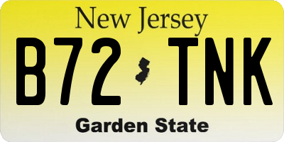 NJ license plate B72TNK