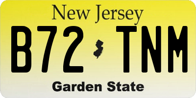 NJ license plate B72TNM