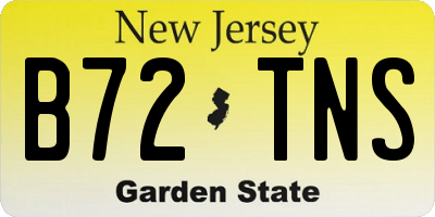NJ license plate B72TNS