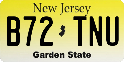 NJ license plate B72TNU