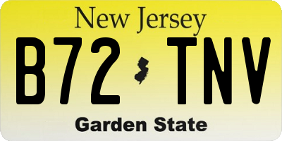 NJ license plate B72TNV