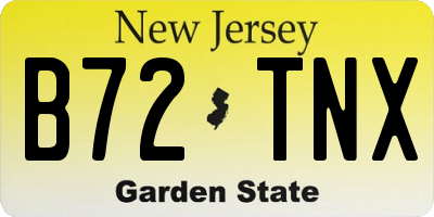 NJ license plate B72TNX