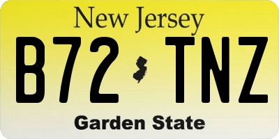 NJ license plate B72TNZ