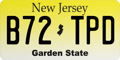 NJ license plate B72TPD