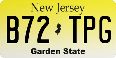 NJ license plate B72TPG