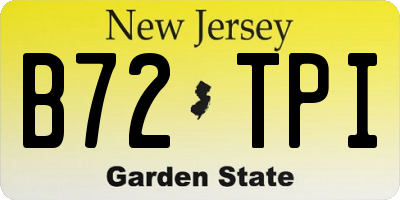 NJ license plate B72TPI