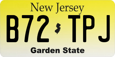 NJ license plate B72TPJ