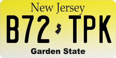 NJ license plate B72TPK