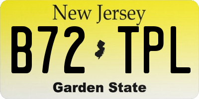 NJ license plate B72TPL