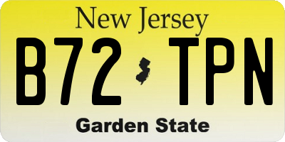 NJ license plate B72TPN