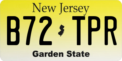 NJ license plate B72TPR