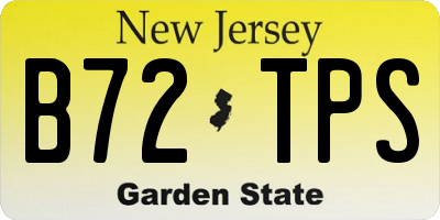 NJ license plate B72TPS