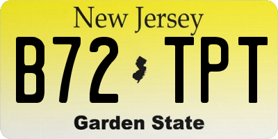 NJ license plate B72TPT