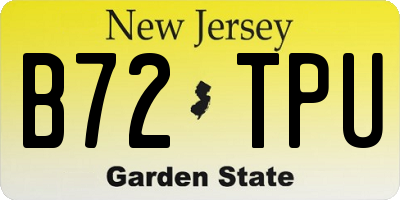 NJ license plate B72TPU