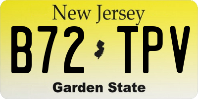 NJ license plate B72TPV