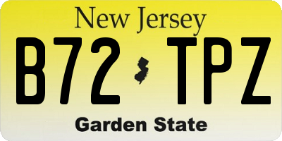 NJ license plate B72TPZ