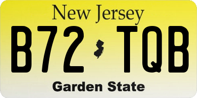 NJ license plate B72TQB