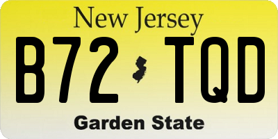 NJ license plate B72TQD