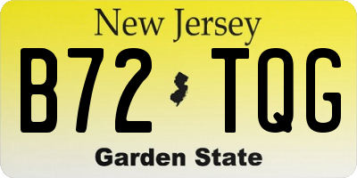 NJ license plate B72TQG