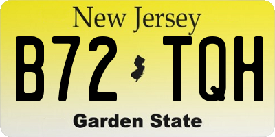 NJ license plate B72TQH