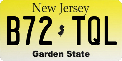 NJ license plate B72TQL