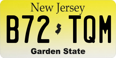 NJ license plate B72TQM