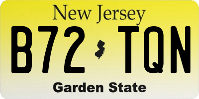 NJ license plate B72TQN