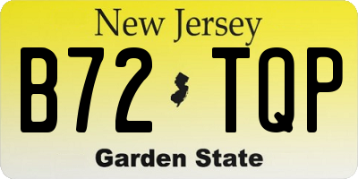 NJ license plate B72TQP