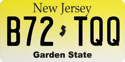 NJ license plate B72TQQ