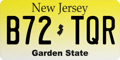 NJ license plate B72TQR