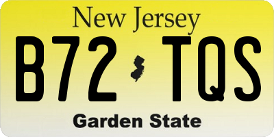 NJ license plate B72TQS