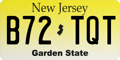 NJ license plate B72TQT