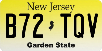 NJ license plate B72TQV