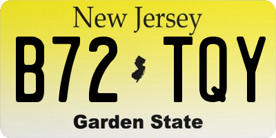 NJ license plate B72TQY
