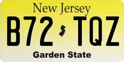 NJ license plate B72TQZ