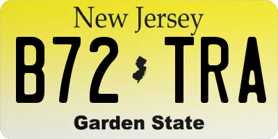 NJ license plate B72TRA