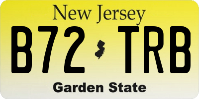 NJ license plate B72TRB