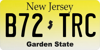 NJ license plate B72TRC