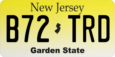 NJ license plate B72TRD