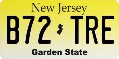 NJ license plate B72TRE